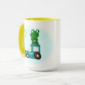 Zen Frog on a Train (電車の中のカエル) マグカップ (正面左)