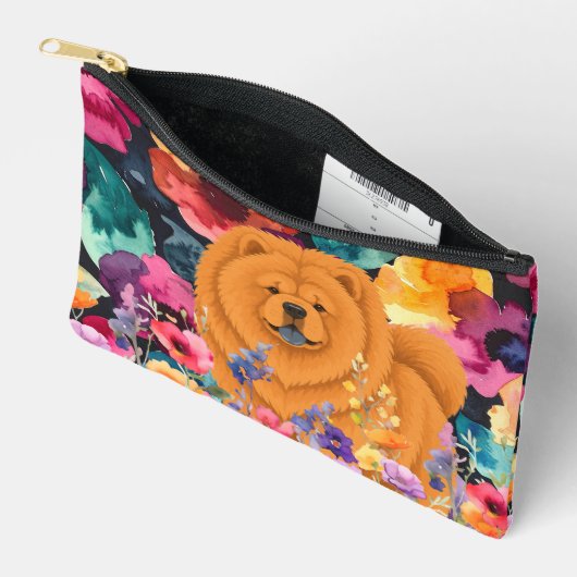 ZEN GARDEN レッドチャウ - 小型アクセサリーポーチ アクセサリーポーチ (見開き)