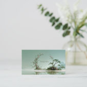 Zen Garden Pink Floral Arch Misty Waterscape 名刺 (スタンド正面)