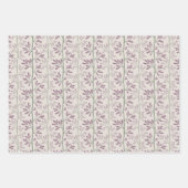 Zen Garden Stems Mauve and Green Botanical ラッピングペーパーシート (正面3)