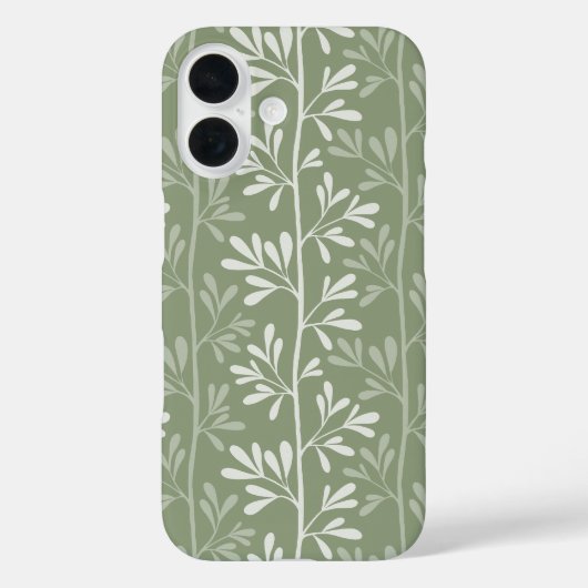 Zen Garden Stems Minimal Botanical Green Case-Mate iPhoneケース (裏面)