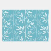 Zen Garden Stems Minimal Botanical Ocean ラッピングペーパーシート (正面)