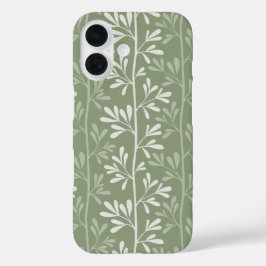 Zen Garden Stems Minimal Botanical Sage Green iPhone 16ケース