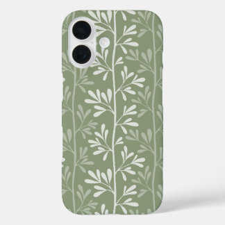 Zen Garden Stems Minimal Botanical Sage Green iPhone 16ケース