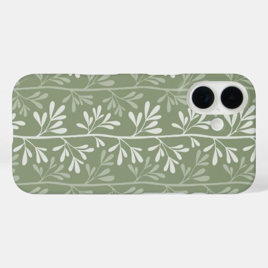 Zen Garden Stems Minimal Botanical Sage Green Case-Mate iPhoneケース (裏面 (横))
