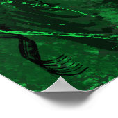 Zen Green Tunes Calming Abstract Wall Art Poster ポスター (角)