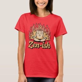 Zen-ish | カオスの中の瞑想キャンドルデザイン tシャツ