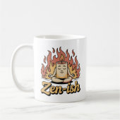 Zen-ish | 自分を俯瞰する静寂と燃えるようなユーモア コーヒーマグカップ (左)