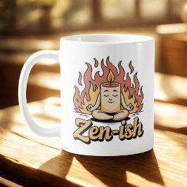 Zen-ish | Self-Aware Calm with Fiery Humor コーヒーマグカップ