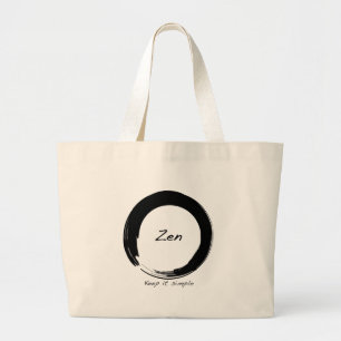 Zen: Keep it simple ラージトートバッグ