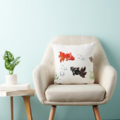 Zen Koi Fish Pond Pillow | Japanese Garden Aesthet クッション (椅子)