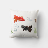 Zen Koi Fish Pond Pillow | Japanese Garden Aesthet クッション (正面)