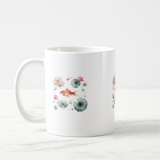 Zen Koi Serenity コーヒーマグカップ (左)