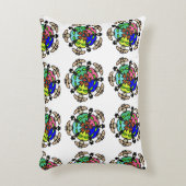 Zen Leaf Mandala アクセントクッション (正面(垂直))