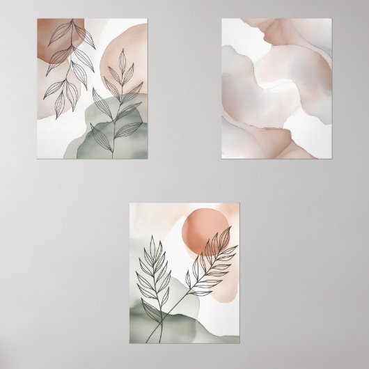 Zen Leaf Zen Minimalist Wall Art (正面)
