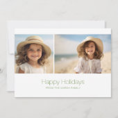 Zen Line Art Green - 2枚の写真 – ミニマル シーズンカード (正面)