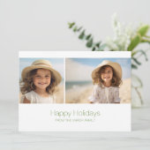 Zen Line Art Green - 2枚の写真 – ミニマル シーズンカード (スタンド正面)