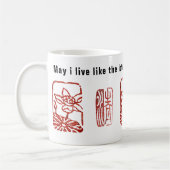 Zen Lotus/泥の水で簡単に蓮のように。 コーヒーマグカップ (左)