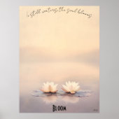 Zen Lotus Flowers at Dusk Poster ポスター (正面)