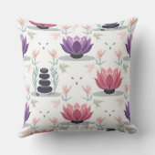 Zen Lotus  Pillow - Meditation Yoga Wellness  クッション (裏面)