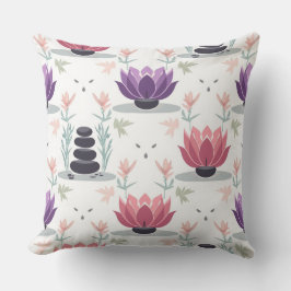 Zen Lotus  Pillow - Meditation Yoga Wellness  クッション