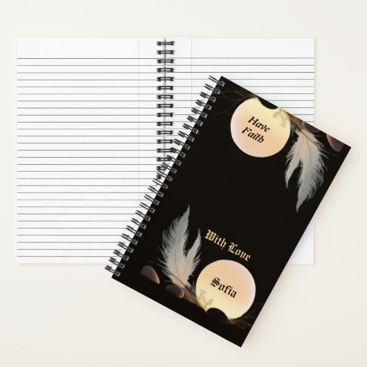 Zen Luxury Portable Peace & Encouragement Spiral ノートブック (内側)