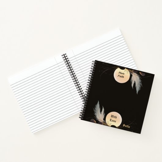 Zen Luxury Square Serenity & Encouragement Spiral  ノートブック (内部)