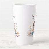 Zen Mama 落ち着いた子育てアート カフェラテマグ (正面)
