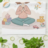 Zen Mama 落ち着いた子育てアート キッチンタオル (折り畳み)