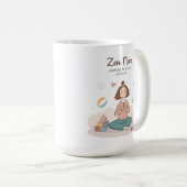 Zen Mama 落ち着いた子育てアート コーヒーマグカップ (正面右)