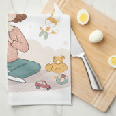 Zen Mama Calm Motherhood Art キッチンタオル (四つ折り)