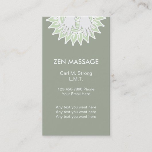 Zen Massage名刺 名刺 (正面)