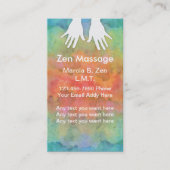Zen Massage Business Card Template 名刺 (正面)