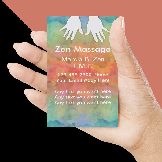 Zen Massage Business Card Template 名刺