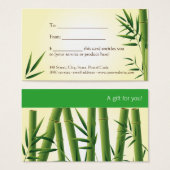 Zen Massage Hlギフトカード (正面&裏面)