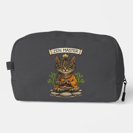 Zen Master Cat Funny Chill Gray Tabby Cat Gift  ドップキット (正面)