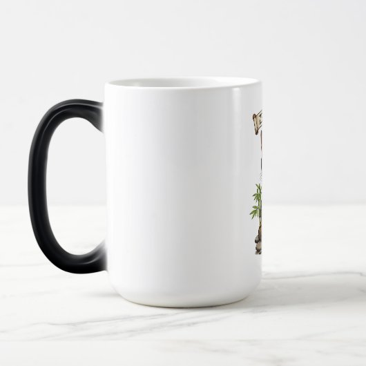 Zen Master Cat Funny Chill Gray Tabby Cat Gift  モーフィングマグカップ (左)