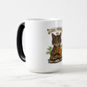 Zen Master Cat Funny Chill Gray Tabby Cat Gift  モーフィングマグカップ (正面左)