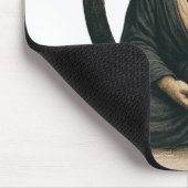 Zen Meditating Cat – Enso Circle Mindful Yoga Art  マウスパッド (コーナー)