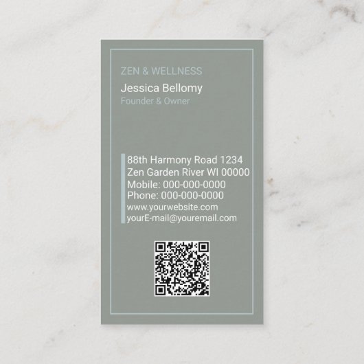 Zen Meditation 名刺 (裏面)