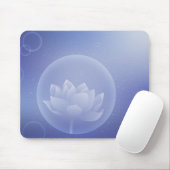 Zen Mindfulness Gift - Soft Lotus Flower Mouse Pad マウスパッド (マウス)