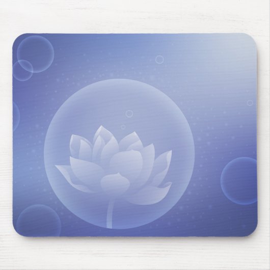 Zen Mindfulness Gift - Soft Lotus Flower Mouse Pad マウスパッド (正面)