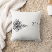 Zen Minimalist Mental Health Scribble クッション (ブランケット)