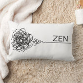 Zen Minimalist Mental Health Scribble ランバークッション (ブランケット)