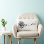 Zen Minimalist Mental Health Scribble ランバークッション (椅子)