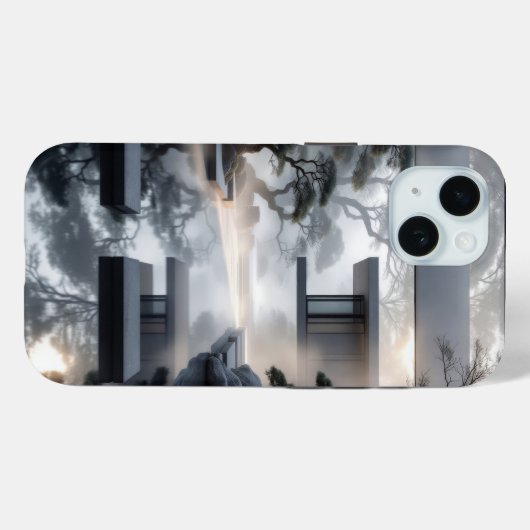 Zen Modern: Where Mist Meets Minimalism Case-Mate iPhoneケース (裏面 (横))