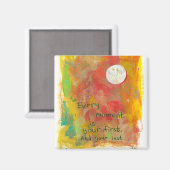 Zen Moon モダン Art絵画's - live in the moment マグネット (正面/裏面)