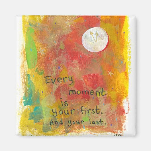 Zen Moon モダン Art絵画's - live in the moment マグネット (正面)