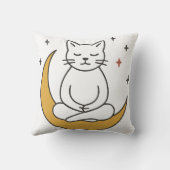 Zen Moon Cat Meditation Art クッション (裏面)