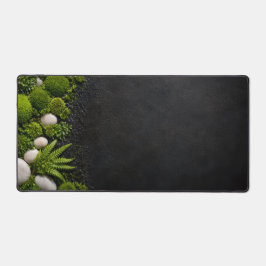 Zen Mossy Forest Floor and Stone Desk Mat デスクマット